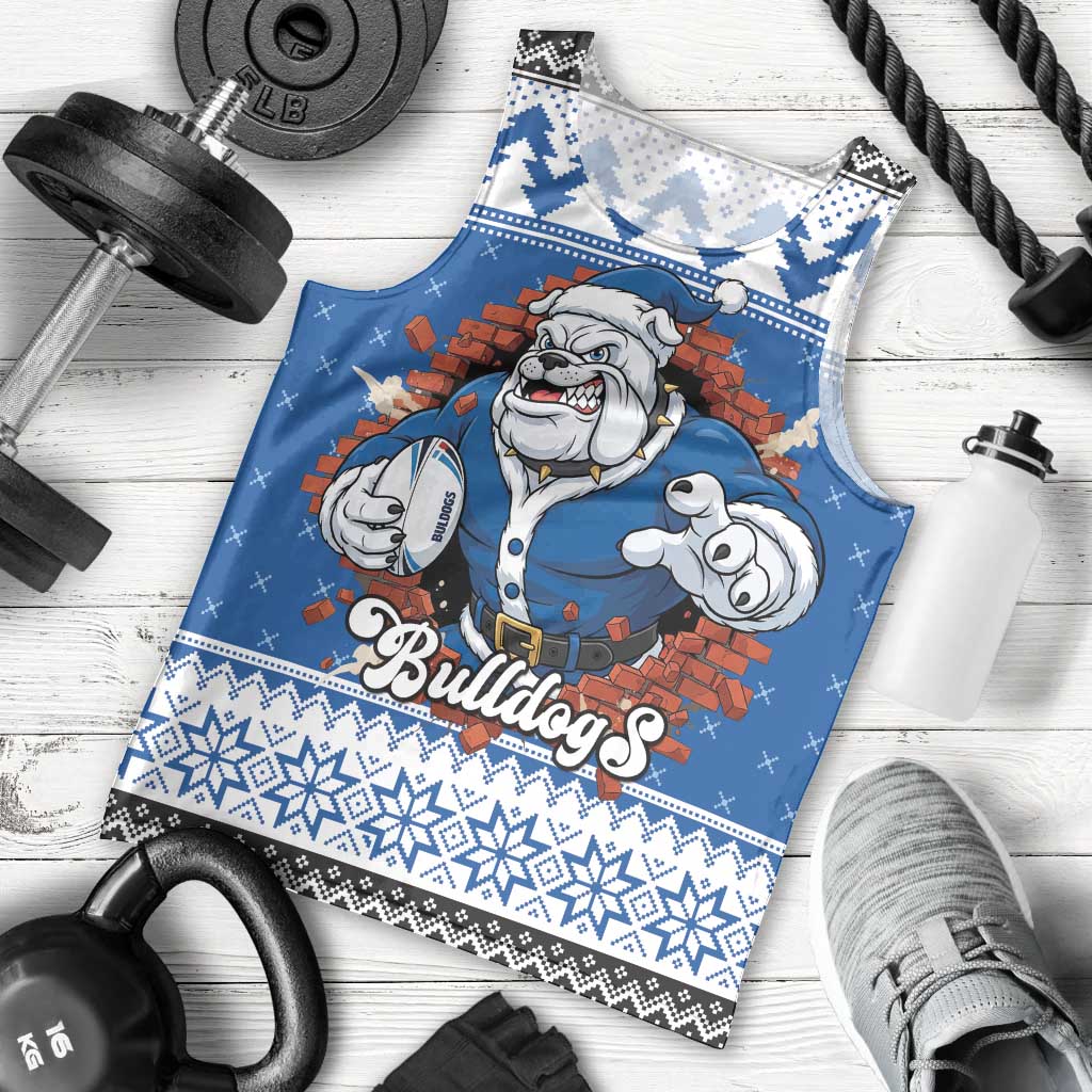 Angry Santa Bulldog Personalized Men Tank Top Christmas Rugby League Spirit - Aussie Hoodie