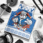 Angry Santa Bulldog Personalized Men Tank Top Christmas Rugby League Spirit - Aussie Hoodie