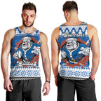 Angry Santa Bulldog Personalized Men Tank Top Christmas Rugby League Spirit - Aussie Hoodie