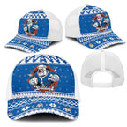 Angry Santa Bulldog Mesh Trucker Cap Christmas Rugby League Spirit - Aussie Hoodie