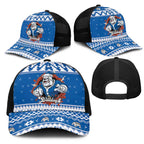 Angry Santa Bulldog Mesh Trucker Cap Christmas Rugby League Spirit - Aussie Hoodie