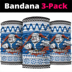 Angry Santa Bulldog Personalized Neck Gaiter Christmas Rugby League Spirit - Aussie Hoodie
