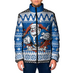 Angry Santa Bulldog Personalized Padded Jacket Christmas Rugby League Spirit - Aussie Hoodie