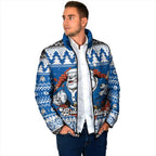 Angry Santa Bulldog Personalized Padded Jacket Christmas Rugby League Spirit - Aussie Hoodie