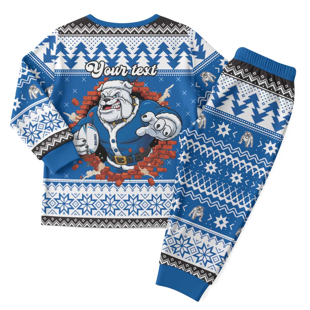 Angry Santa Bulldog Personalized Christmas Pajama Set Christmas Rugby League Spirit - Aussie Hoodie