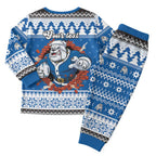Angry Santa Bulldog Personalized Christmas Pajama Set Christmas Rugby League Spirit - Aussie Hoodie