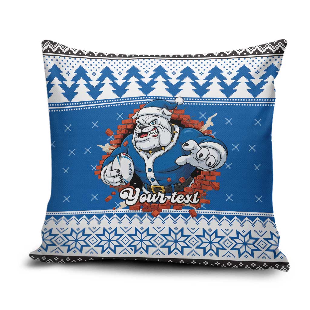 Angry Santa Bulldog Personalized Pillow Cover Christmas Rugby League Spirit - Aussie Hoodie