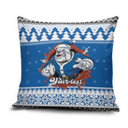 Angry Santa Bulldog Personalized Pillow Cover Christmas Rugby League Spirit - Aussie Hoodie