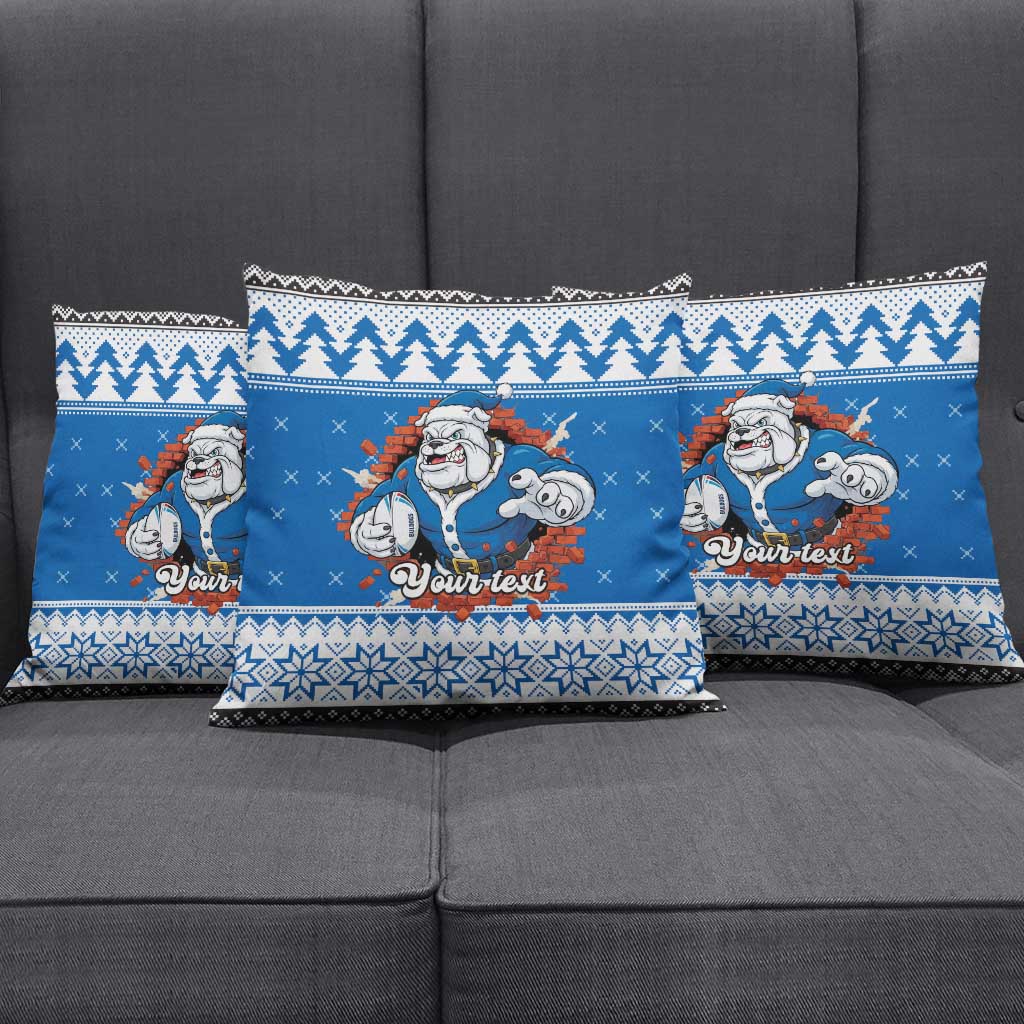 Angry Santa Bulldog Personalized Pillow Cover Christmas Rugby League Spirit - Aussie Hoodie