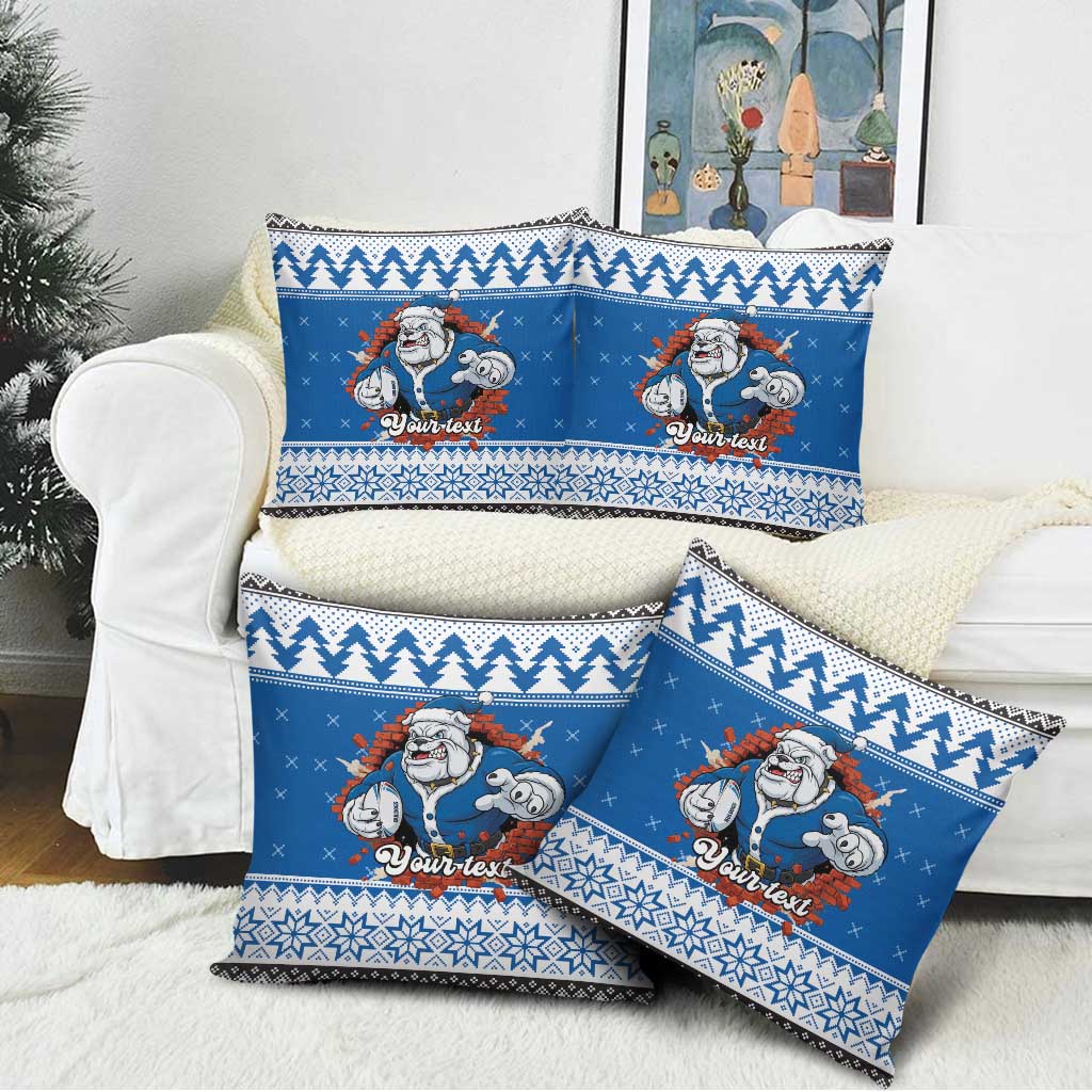 Angry Santa Bulldog Personalized Pillow Cover Christmas Rugby League Spirit - Aussie Hoodie