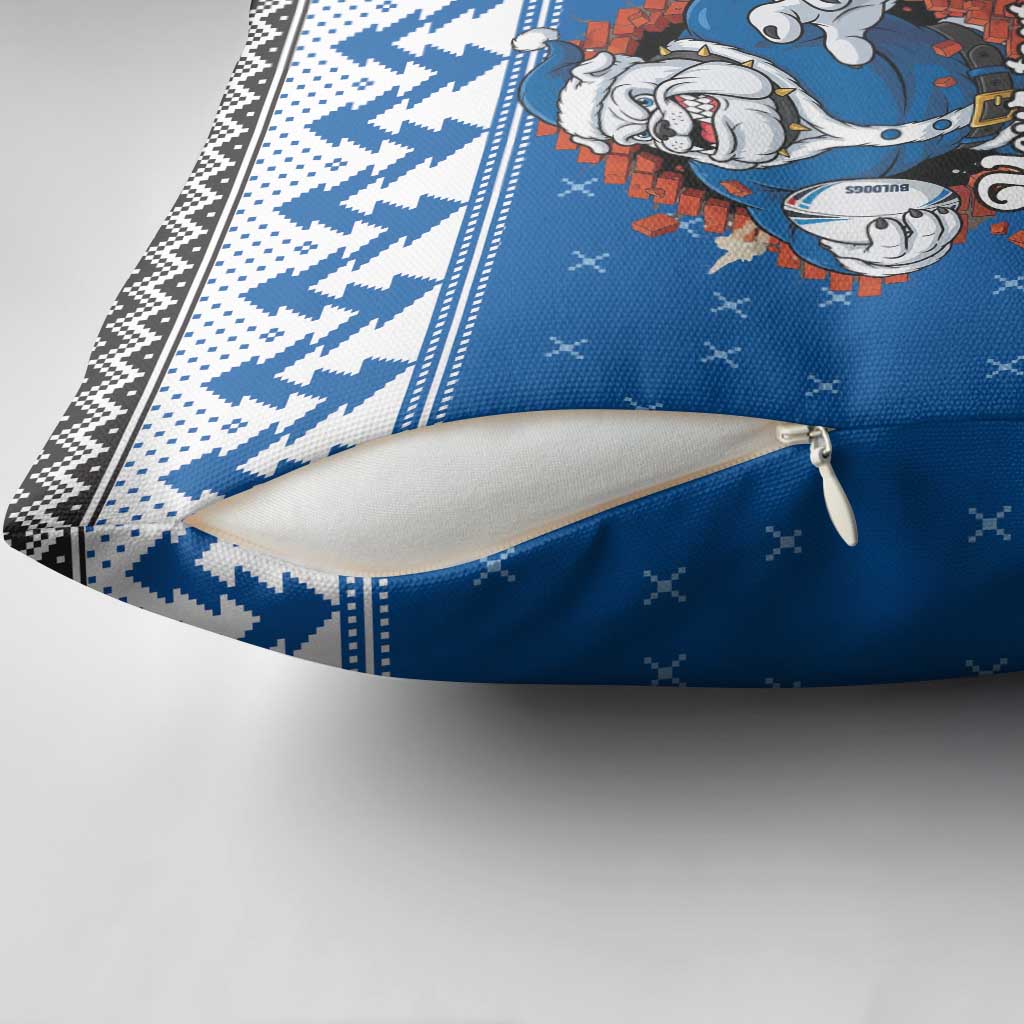 Angry Santa Bulldog Personalized Pillow Cover Christmas Rugby League Spirit - Aussie Hoodie