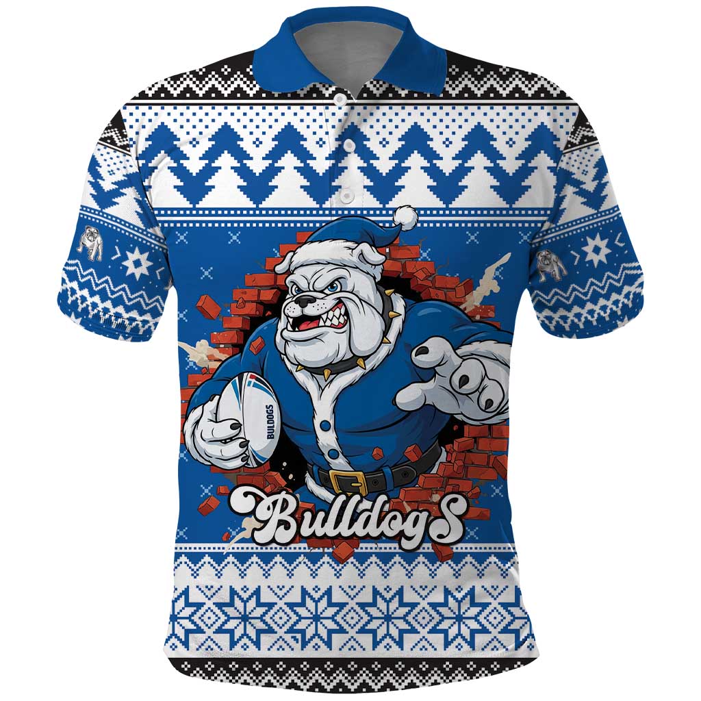 Angry Santa Bulldog Personalized Polo Shirt Christmas Rugby League Spirit - Aussie Hoodie