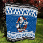 Angry Santa Bulldog Personalized Quilt Christmas Rugby League Spirit - Aussie Hoodie