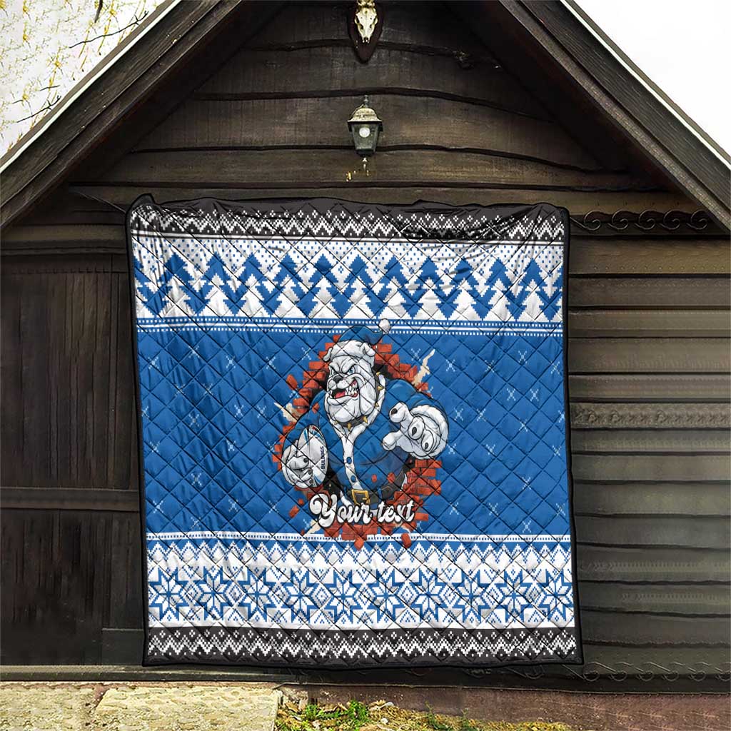 Angry Santa Bulldog Personalized Quilt Christmas Rugby League Spirit - Aussie Hoodie