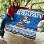 Angry Santa Bulldog Personalized Quilt Christmas Rugby League Spirit - Aussie Hoodie