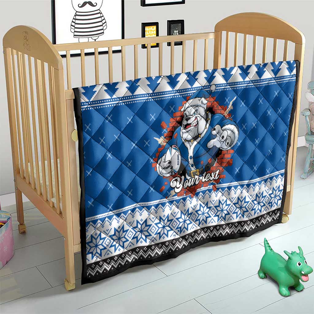 Angry Santa Bulldog Personalized Quilt Christmas Rugby League Spirit - Aussie Hoodie