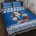 Angry Santa Bulldog Personalized Quilt Bed Set Christmas Rugby League Spirit - Aussie Hoodie