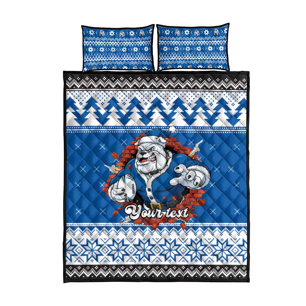 Angry Santa Bulldog Personalized Quilt Bed Set Christmas Rugby League Spirit - Aussie Hoodie