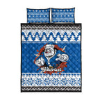 Angry Santa Bulldog Personalized Quilt Bed Set Christmas Rugby League Spirit - Aussie Hoodie