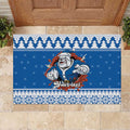 Angry Santa Bulldog Personalized Rubber Doormat Christmas Rugby League Spirit - Aussie Hoodie