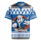 Angry Santa Bulldog Personalized Rugby Jersey Christmas Rugby League Spirit - Aussie Hoodie