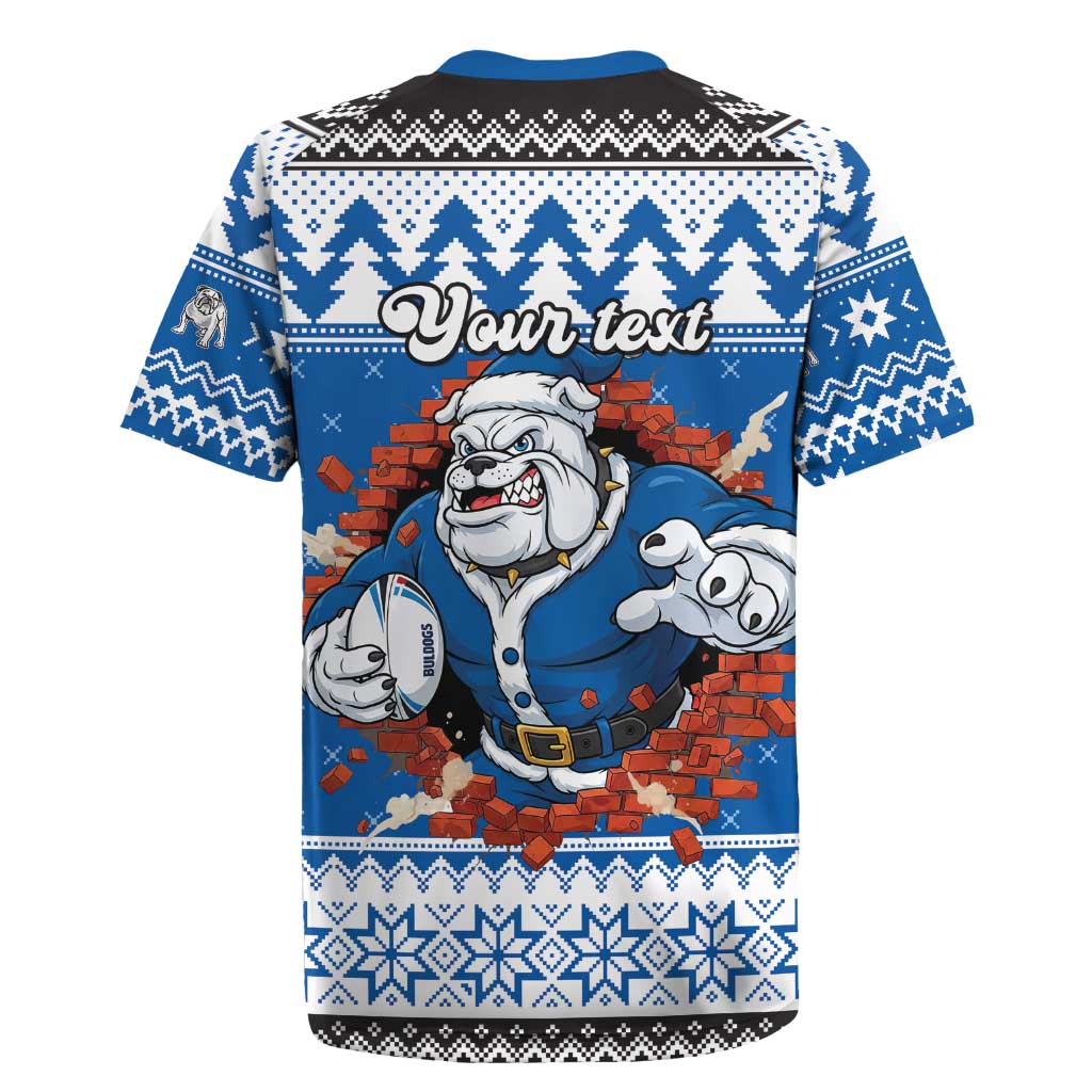 Angry Santa Bulldog Personalized Rugby Jersey Christmas Rugby League Spirit - Aussie Hoodie