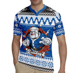 Angry Santa Bulldog Personalized Rugby Jersey Christmas Rugby League Spirit - Aussie Hoodie