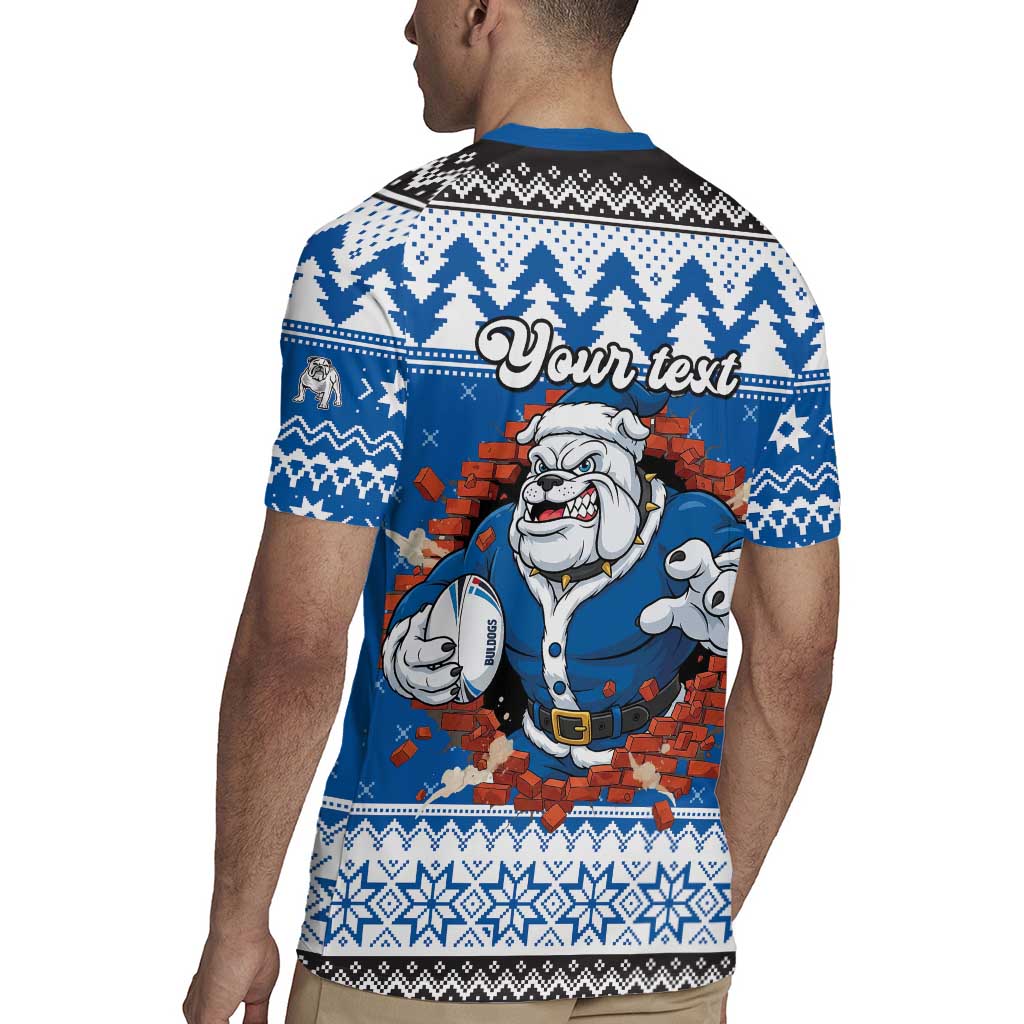 Angry Santa Bulldog Personalized Rugby Jersey Christmas Rugby League Spirit - Aussie Hoodie