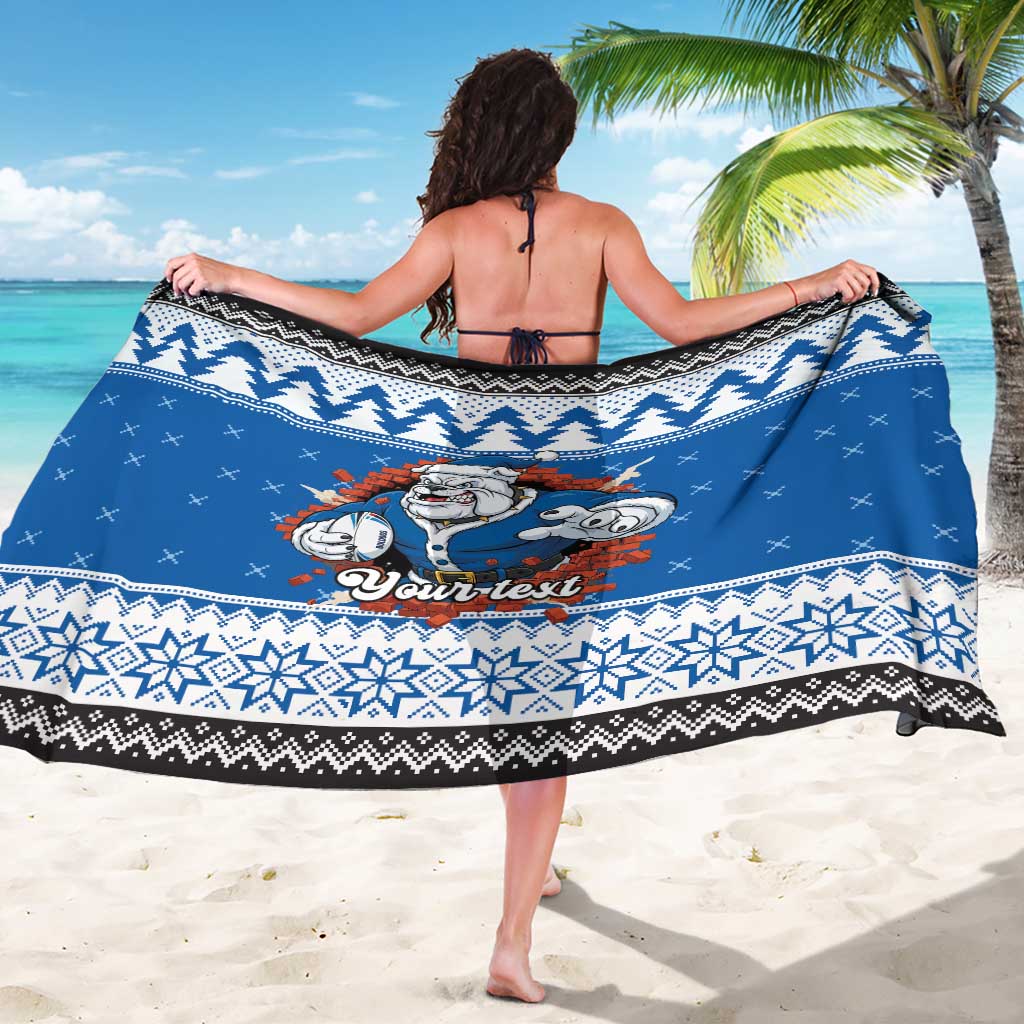 Angry Santa Bulldog Personalized Sarong Christmas Rugby League Spirit - Aussie Hoodie