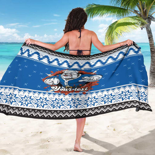 Angry Santa Bulldog Personalized Sarong Christmas Rugby League Spirit - Aussie Hoodie