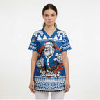 Angry Santa Bulldog Personalized Scrub Top Christmas Rugby League Spirit - Aussie Hoodie