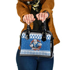 Angry Santa Bulldog Personalized Shoulder Handbag Christmas Rugby League Spirit - Aussie Hoodie