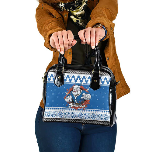 Angry Santa Bulldog Personalized Shoulder Handbag Christmas Rugby League Spirit - Aussie Hoodie
