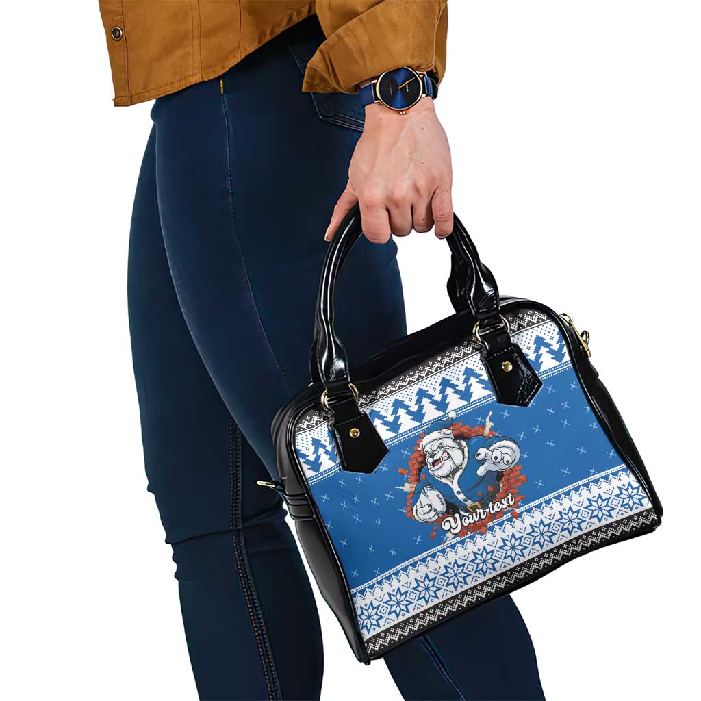 Angry Santa Bulldog Personalized Shoulder Handbag Christmas Rugby League Spirit - Aussie Hoodie
