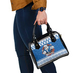 Angry Santa Bulldog Personalized Shoulder Handbag Christmas Rugby League Spirit - Aussie Hoodie