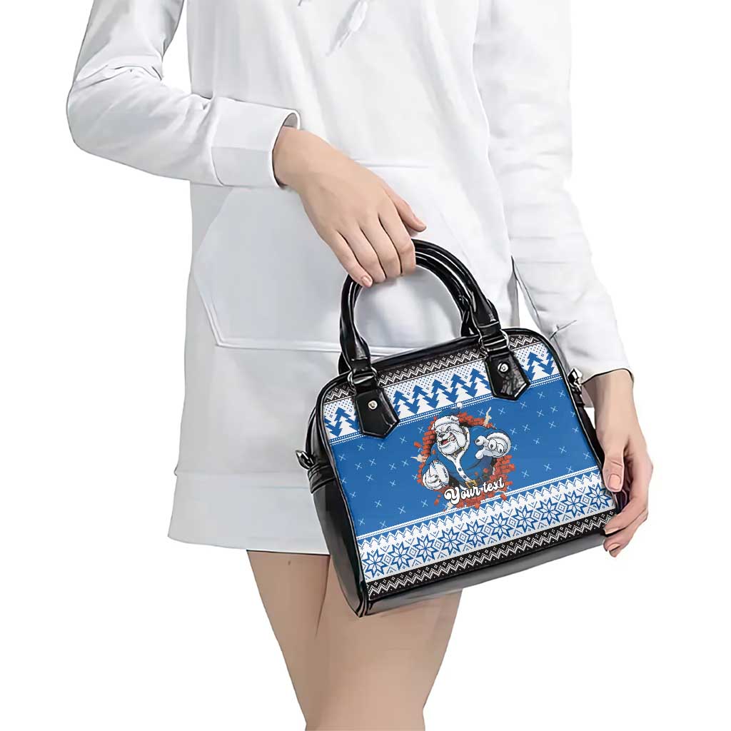 Angry Santa Bulldog Personalized Shoulder Handbag Christmas Rugby League Spirit - Aussie Hoodie