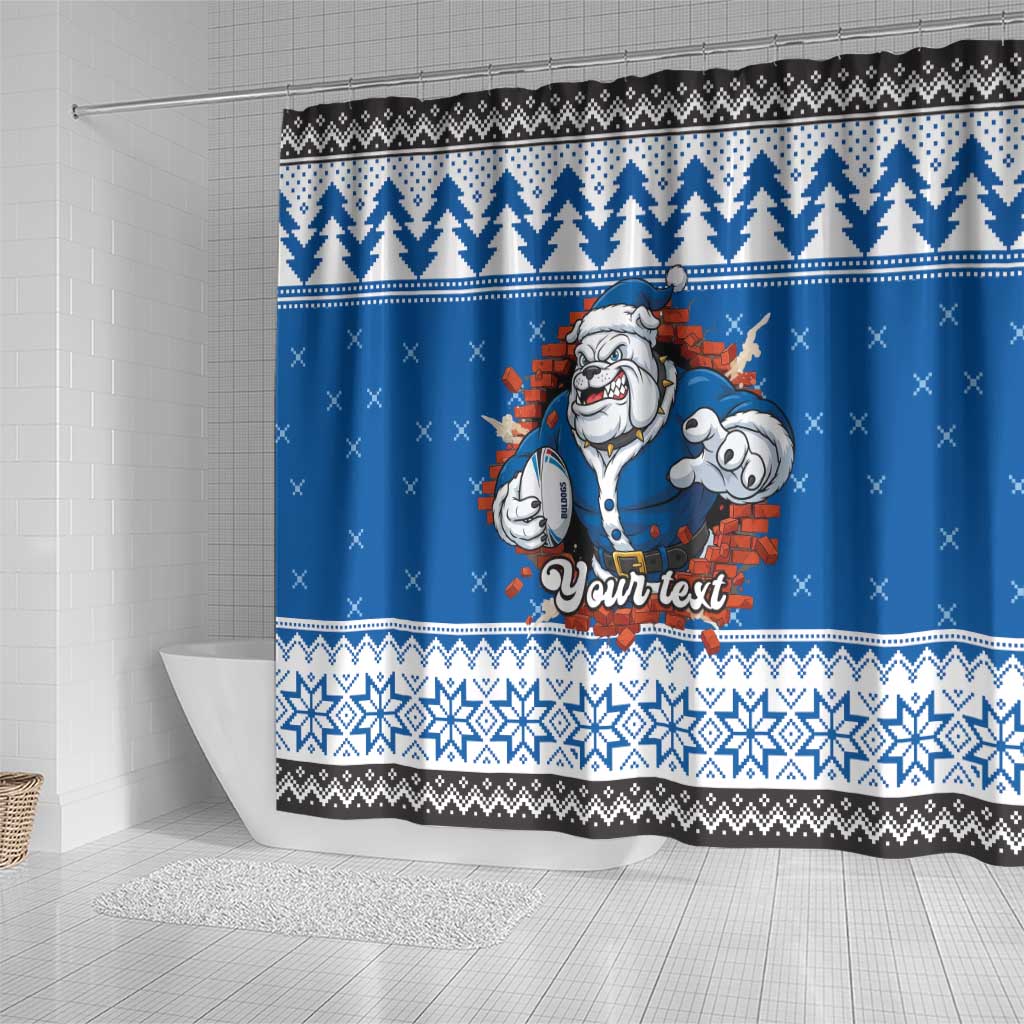 Angry Santa Bulldog Personalized Shower Curtain Christmas Rugby League Spirit - Aussie Hoodie