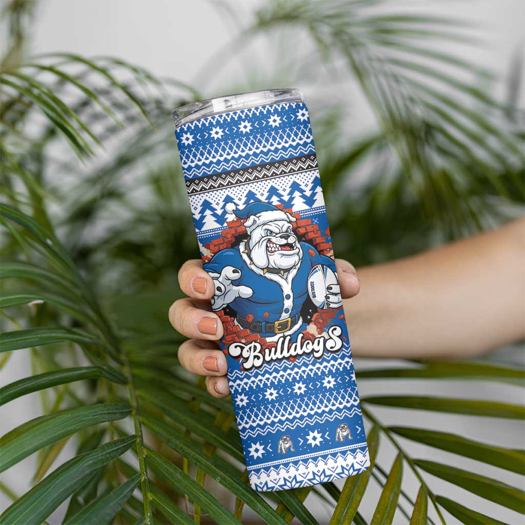 Angry Santa Bulldog Personalized Skinny Tumbler Christmas Rugby League Spirit - Aussie Hoodie