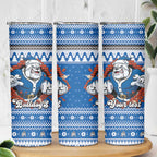 Angry Santa Bulldog Personalized Skinny Tumbler Christmas Rugby League Spirit - Aussie Hoodie
