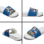 Angry Santa Bulldog Personalized Slide Sandals Christmas Rugby League Spirit - Aussie Hoodie