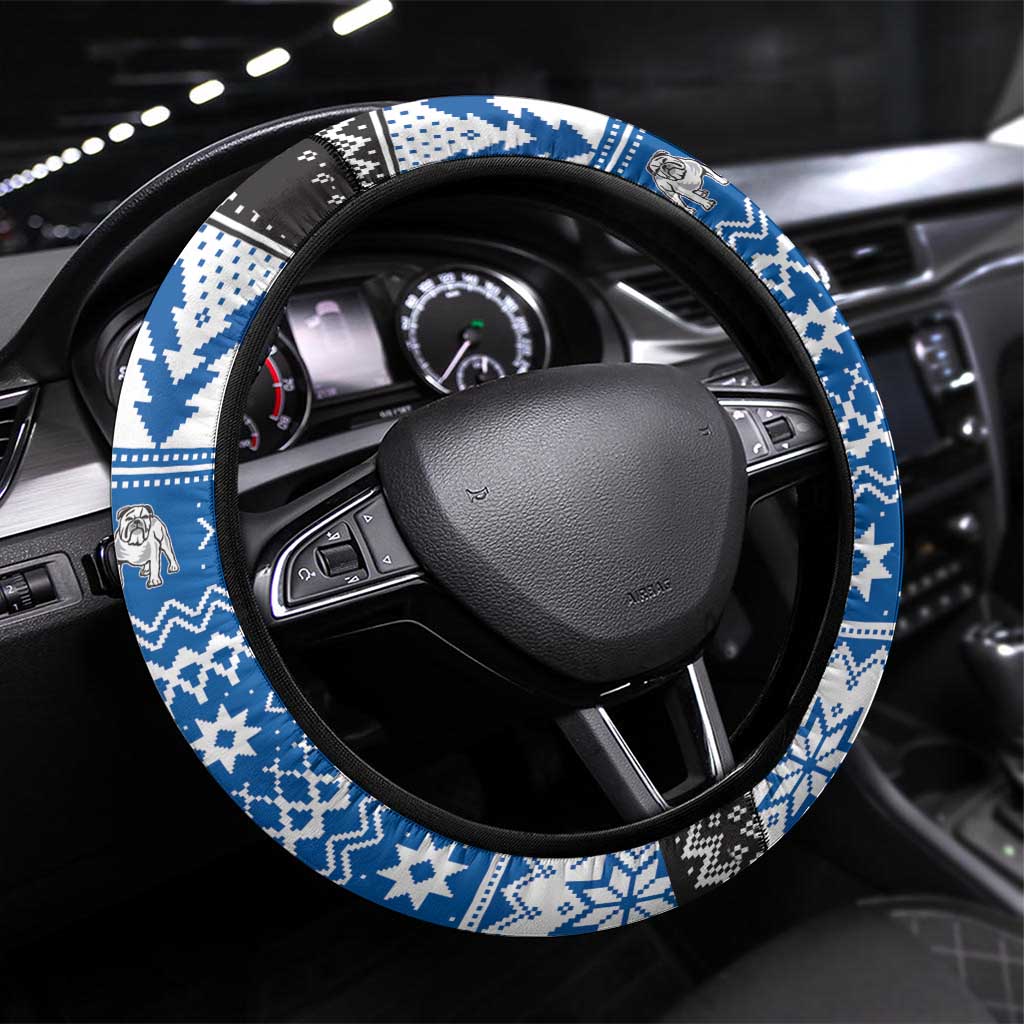 Angry Santa Bulldog Steering Wheel Cover Christmas Rugby League Spirit - Aussie Hoodie
