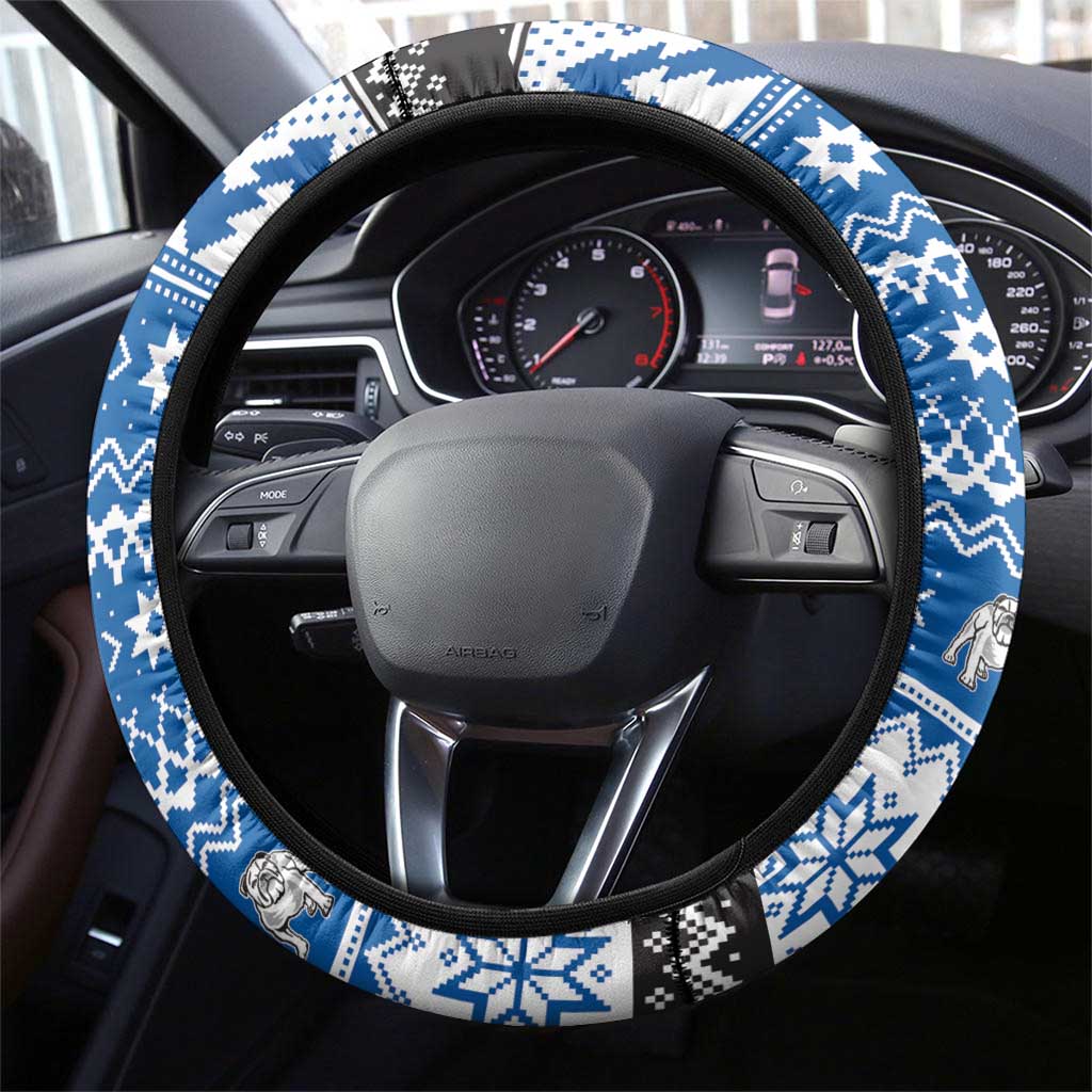 Angry Santa Bulldog Steering Wheel Cover Christmas Rugby League Spirit - Aussie Hoodie
