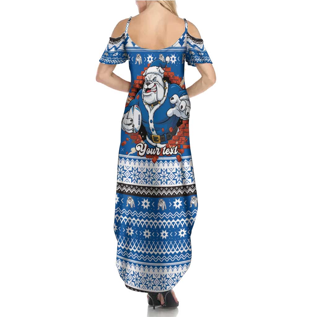 Angry Santa Bulldog Personalized Summer Maxi Dress Christmas Rugby League Spirit - Aussie Hoodie