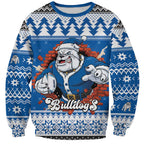 Angry Santa Bulldog Personalized Sweatshirt Christmas Rugby League Spirit - Aussie Hoodie