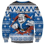 Angry Santa Bulldog Personalized Sweatshirt Christmas Rugby League Spirit - Aussie Hoodie