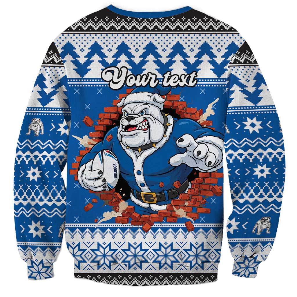 Angry Santa Bulldog Personalized Sweatshirt Christmas Rugby League Spirit - Aussie Hoodie