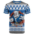 Angry Santa Bulldog Personalized T Shirt Christmas Rugby League Spirit - Aussie Hoodie
