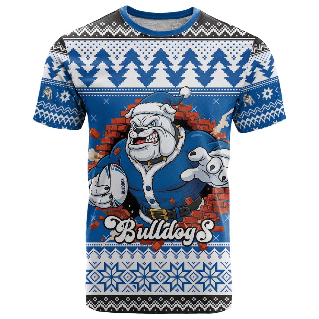 Angry Santa Bulldog Personalized T Shirt Christmas Rugby League Spirit - Aussie Hoodie