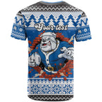 Angry Santa Bulldog Personalized T Shirt Christmas Rugby League Spirit - Aussie Hoodie