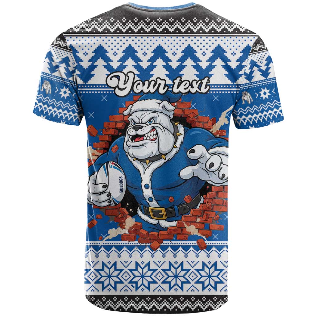 Angry Santa Bulldog Personalized T Shirt Christmas Rugby League Spirit - Aussie Hoodie